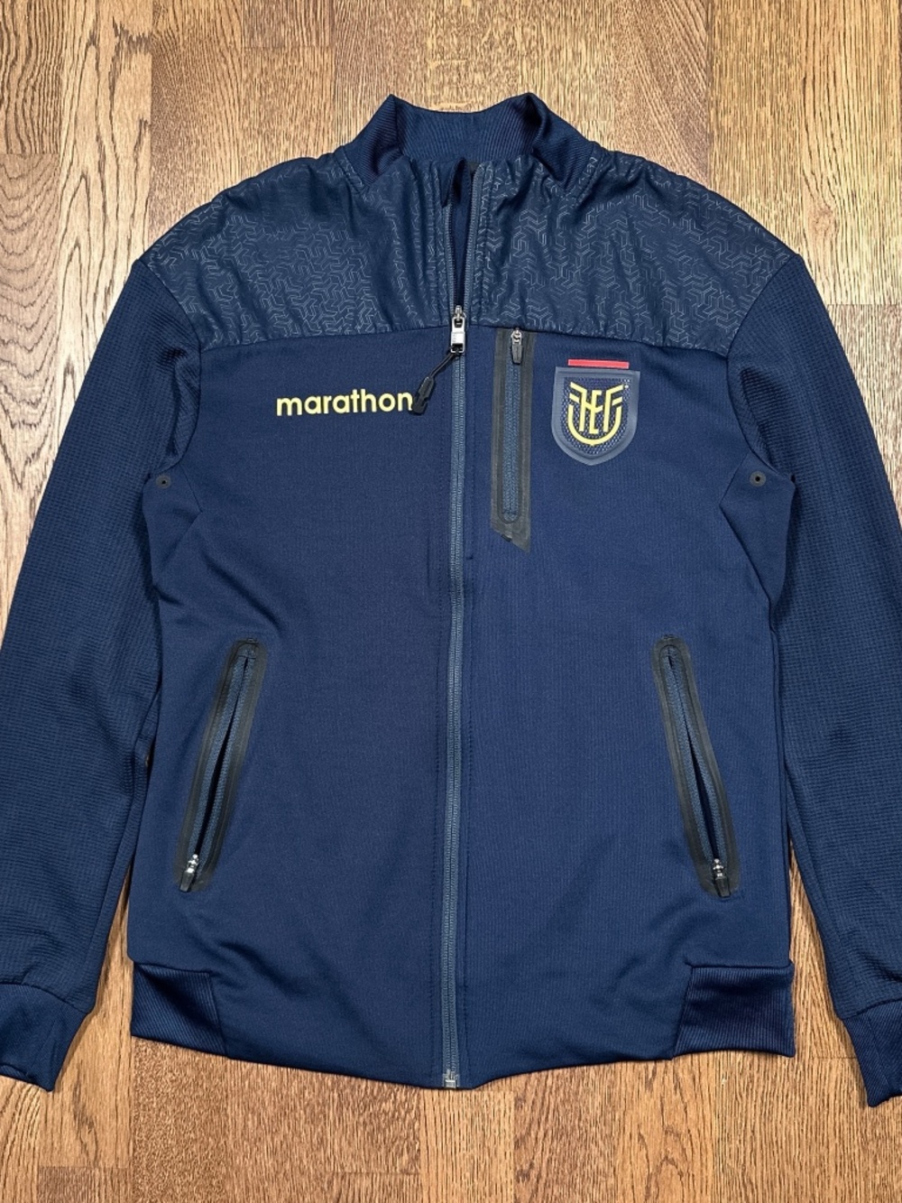 Marathon Ecuador National Soccer Team Navy Blue Track Jacket Mens XS
